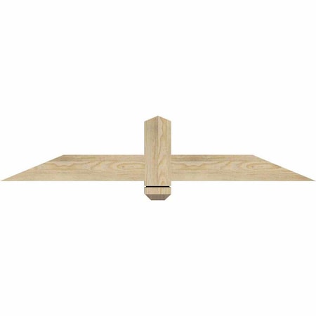 Ekena Millwork Eugene Rough Sawn Timber Gable Bracket, Douglas Fir, 48"W x 10"H x 4"D x 4"F, 5/12 Pitch GBW048X10X0404EUG00RDF